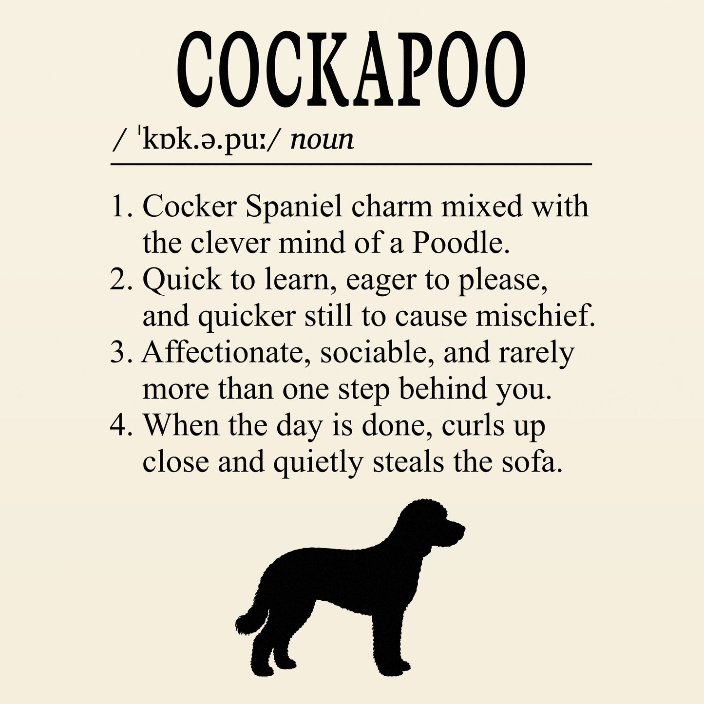 Cockapoo Definition T-Shirt Dictionary Dogs Collection