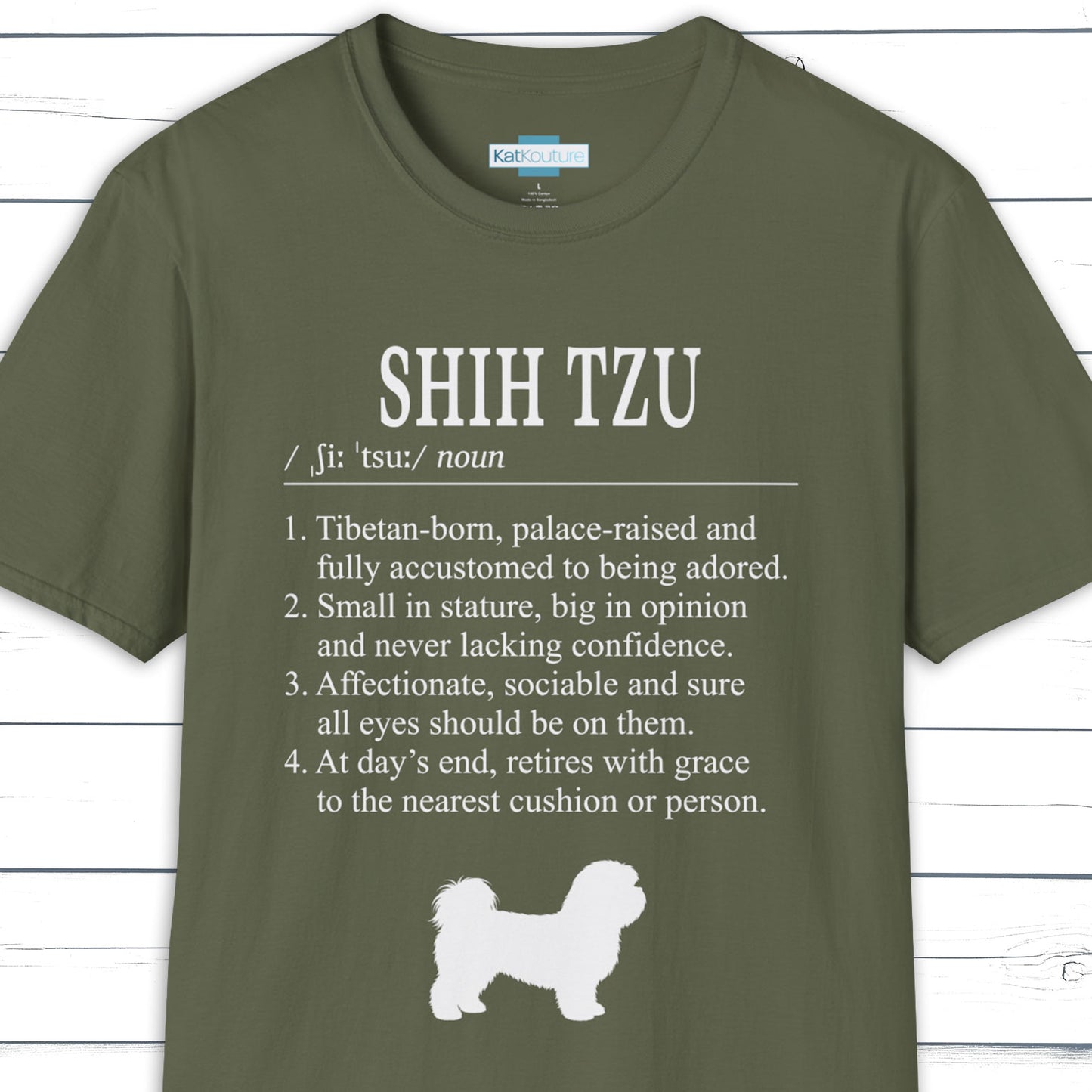 Shih Tzu Definition T-Shirt Dictionary Dogs Collection