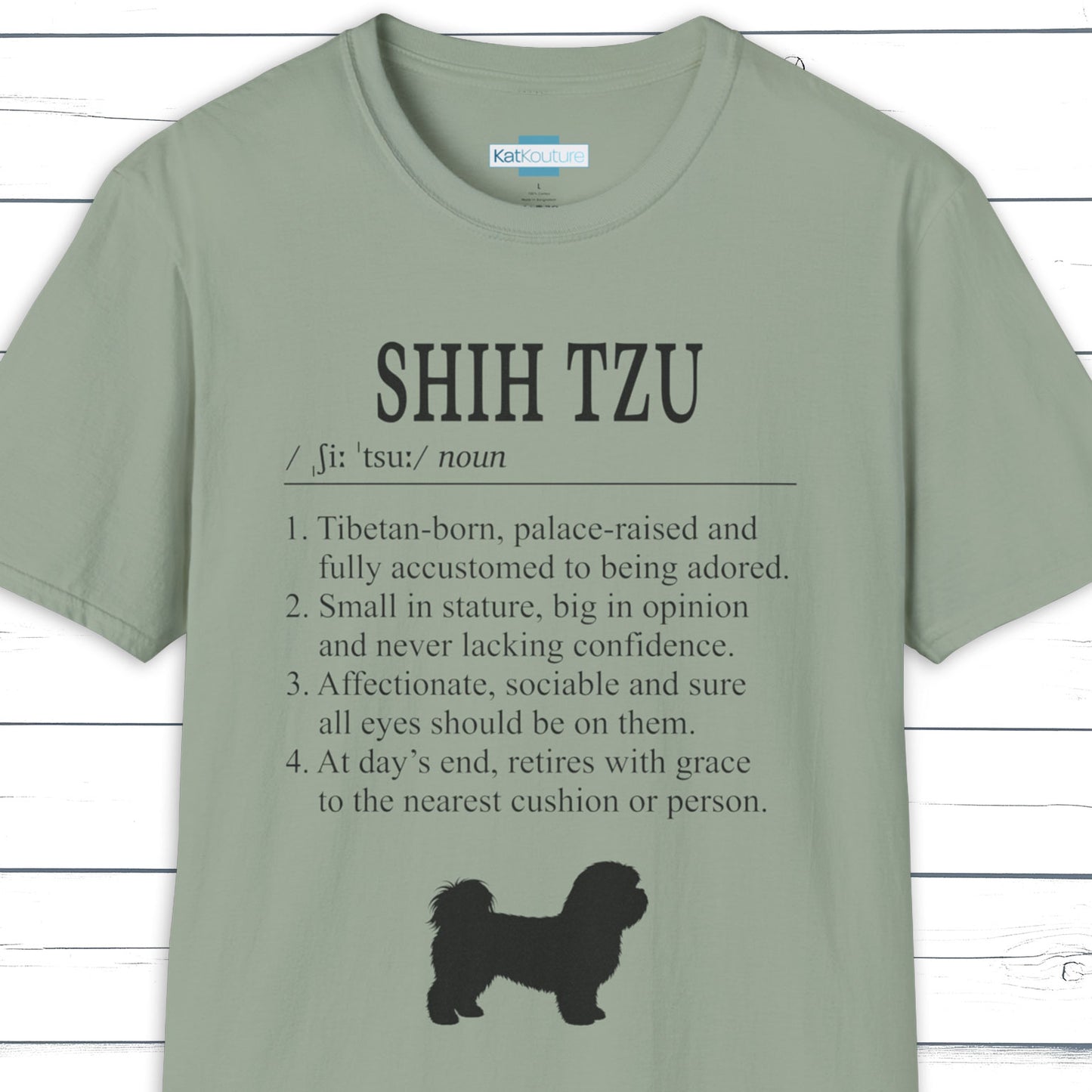 Shih Tzu Definition T-Shirt Dictionary Dogs Collection