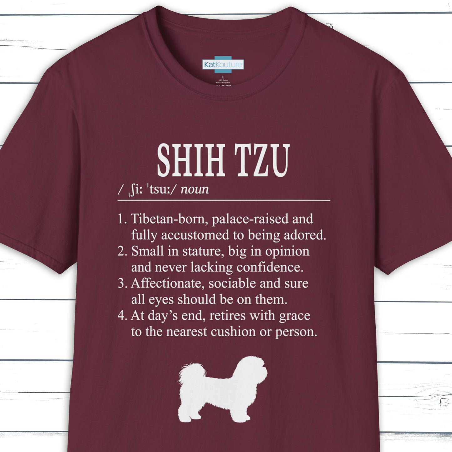 Shih Tzu Definition T-Shirt Dictionary Dogs Collection