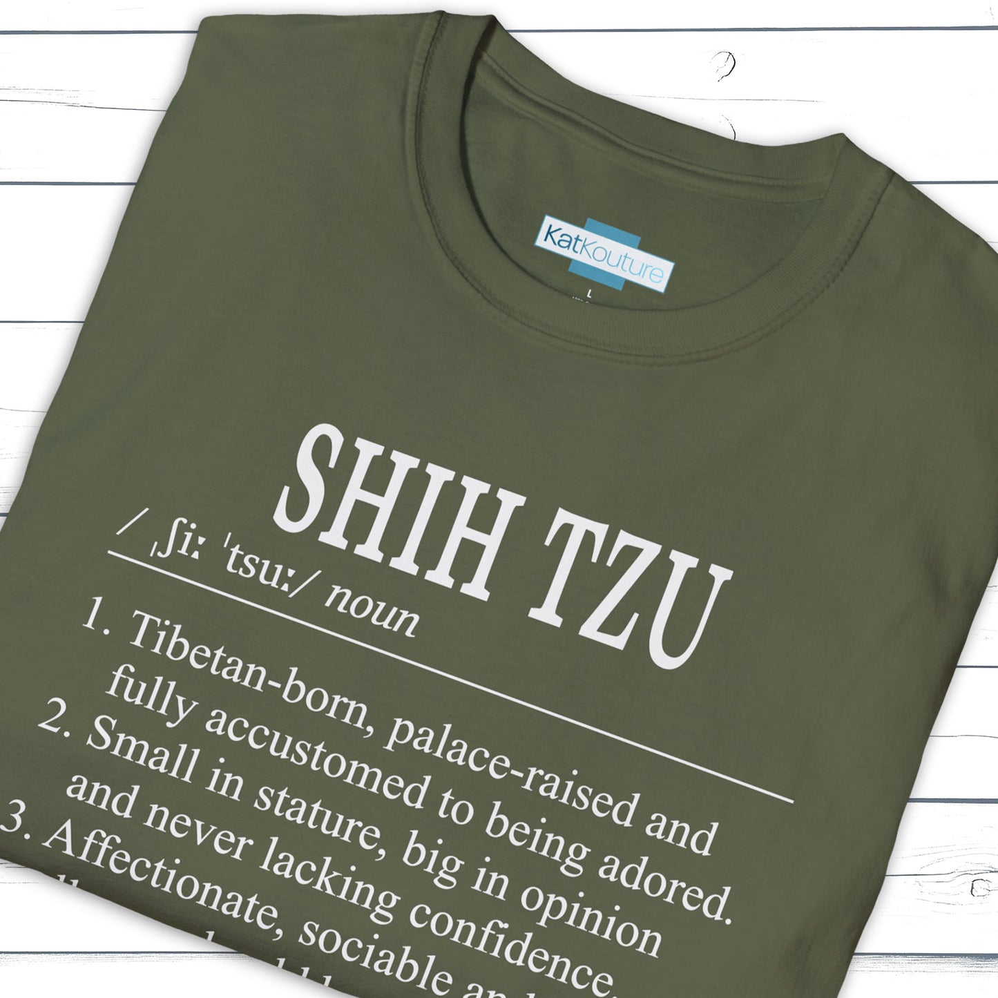 Shih Tzu Definition T-Shirt Dictionary Dogs Collection