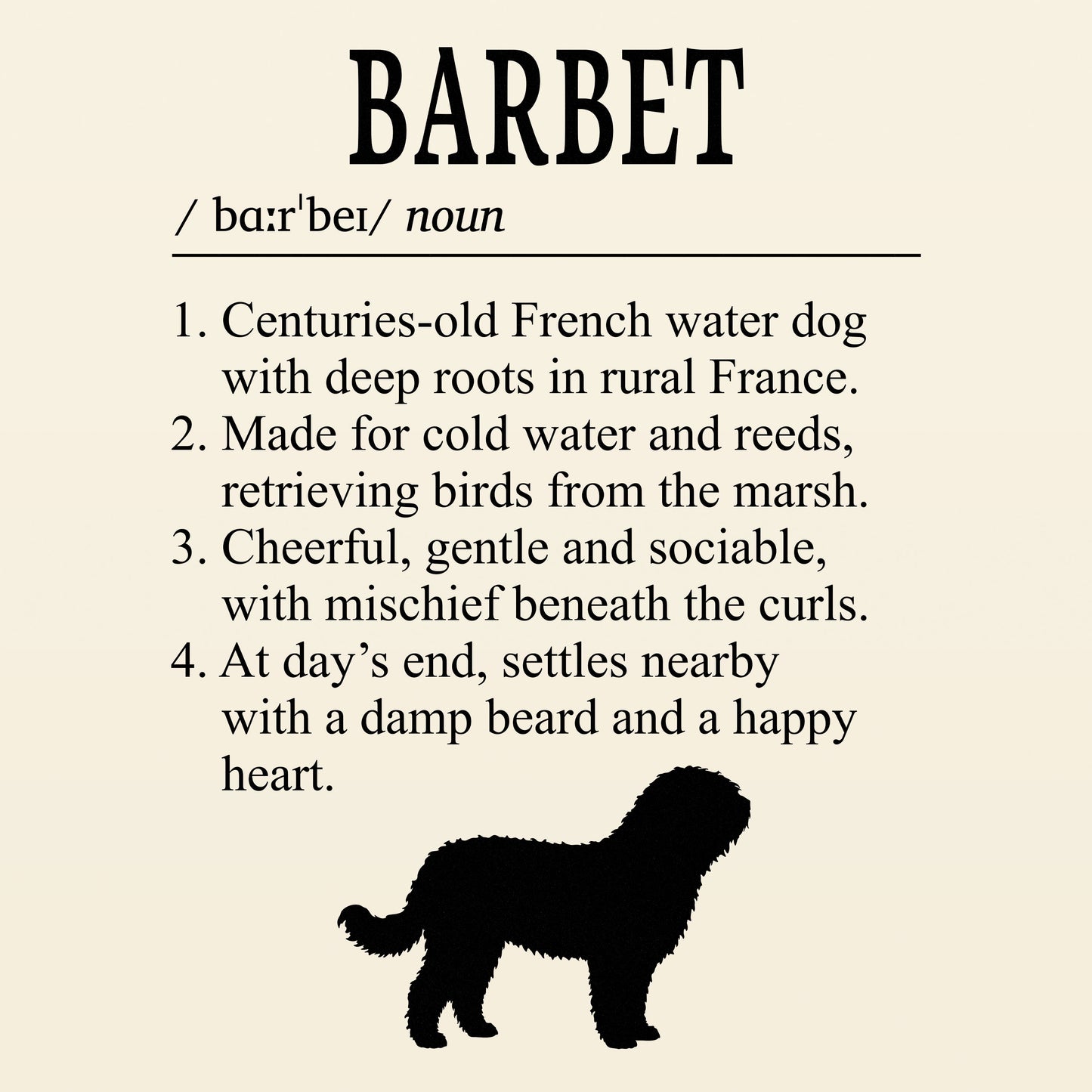 Barbet Definition T-Shirt Dictionary Dogs Collection