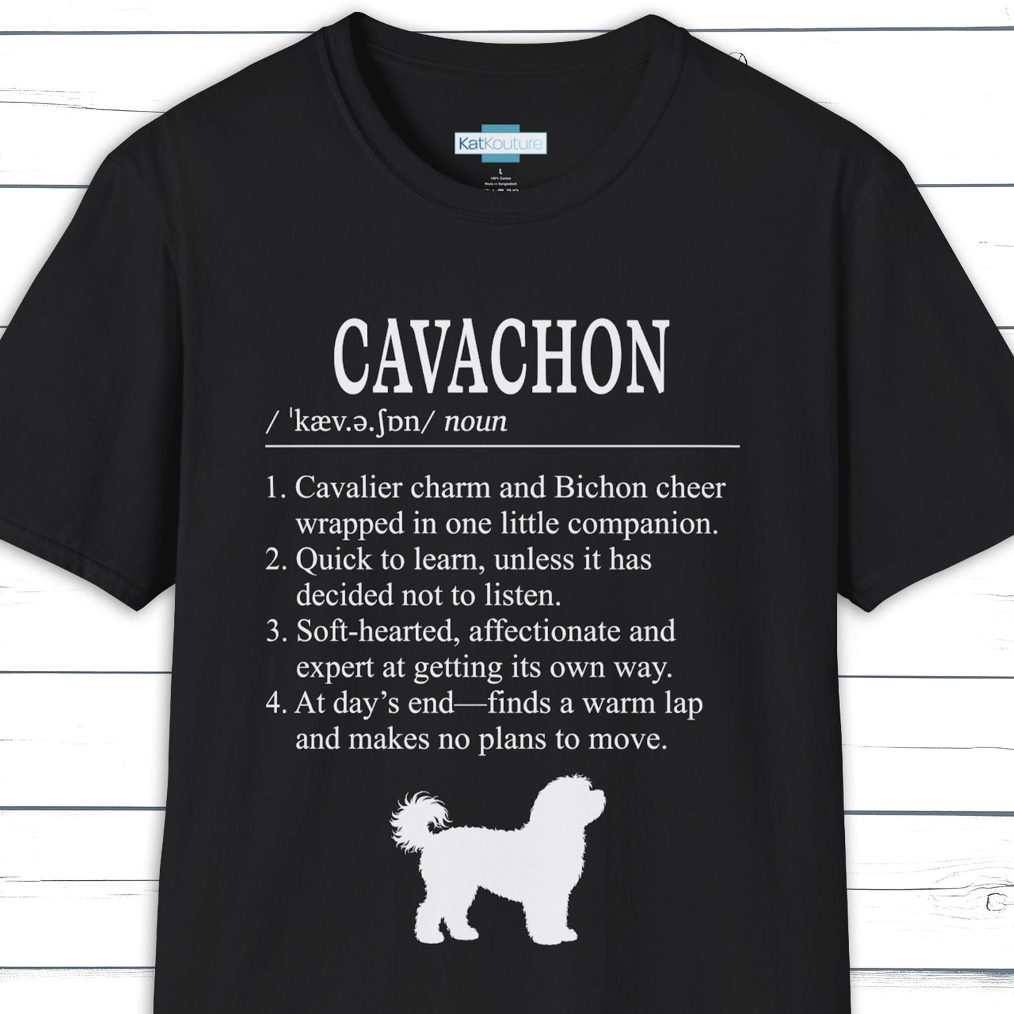 Cavachon Definition T-Shirt Dictionary Dogs Collection