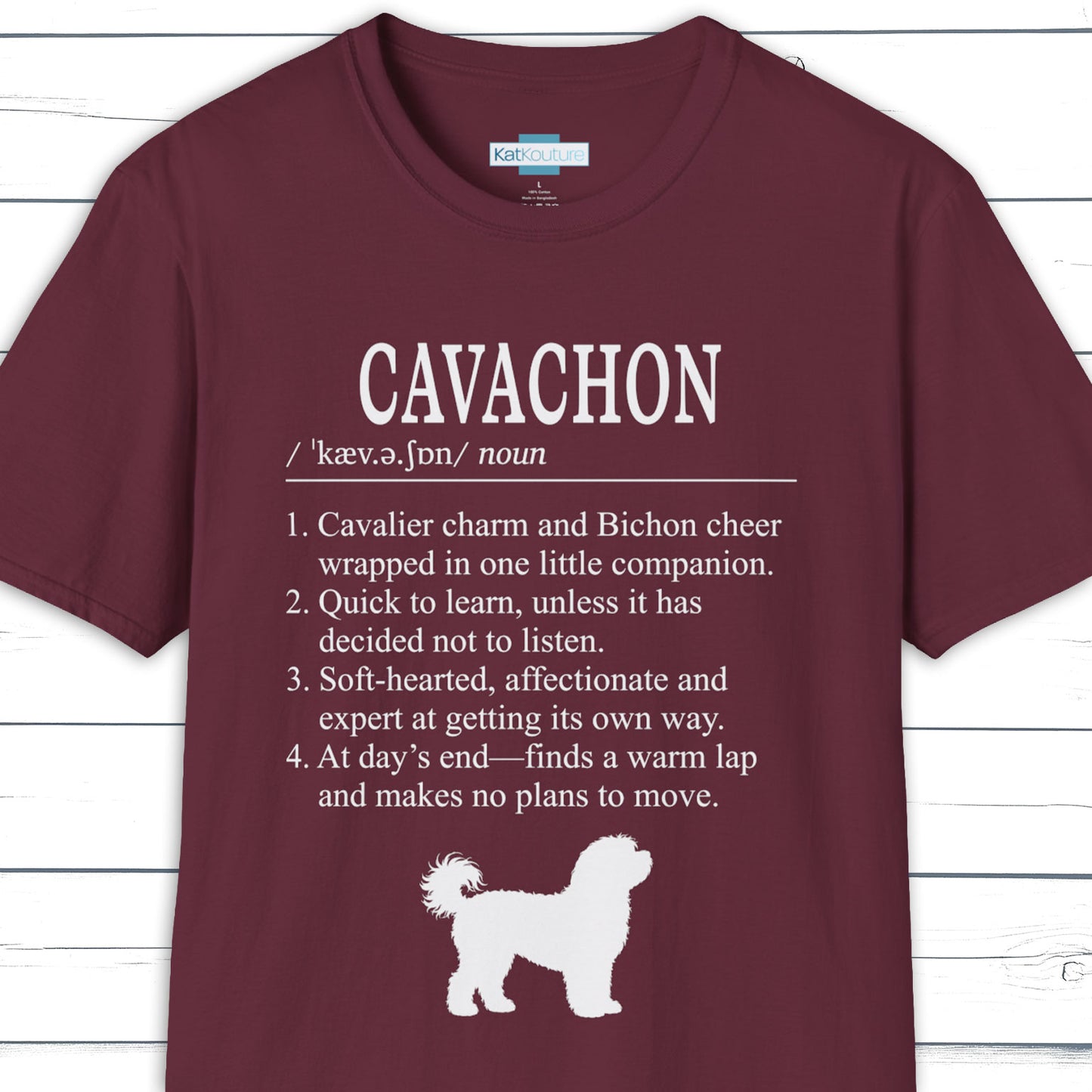 Cavachon Definition T-Shirt Dictionary Dogs Collection