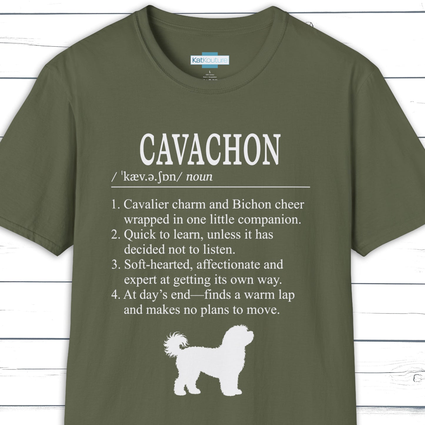 Cavachon Definition T-Shirt Dictionary Dogs Collection