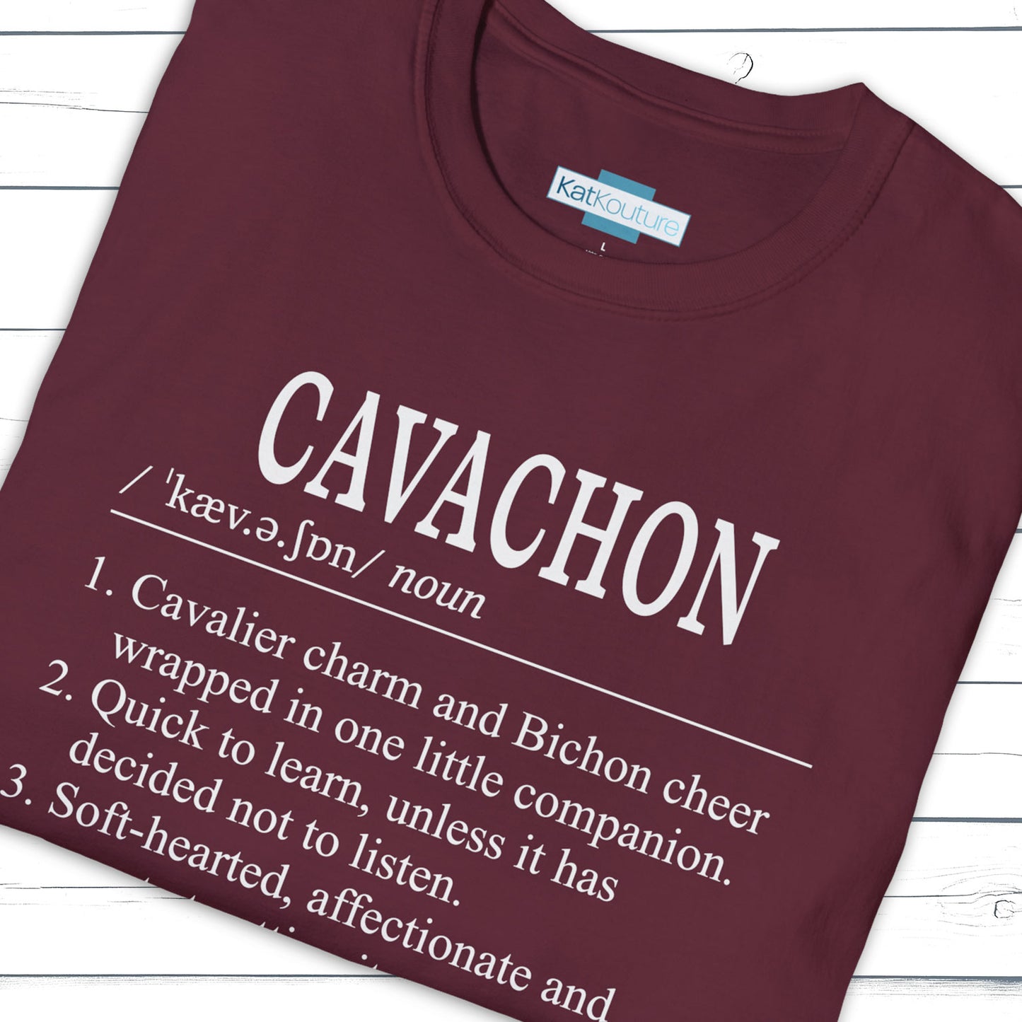 Cavachon Definition T-Shirt Dictionary Dogs Collection