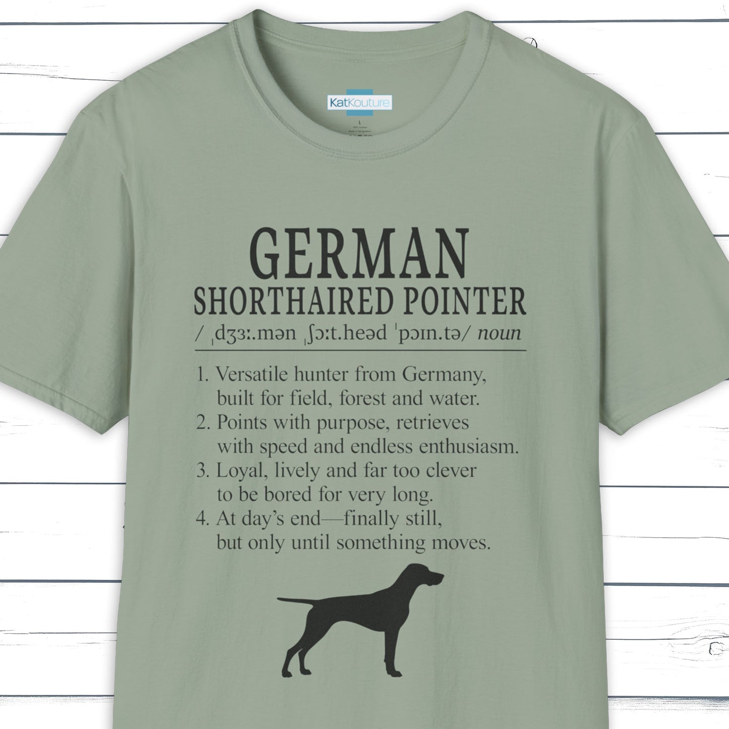 German Shorthaired Pointer Definition T-Shirt Dictionary Dogs Collection