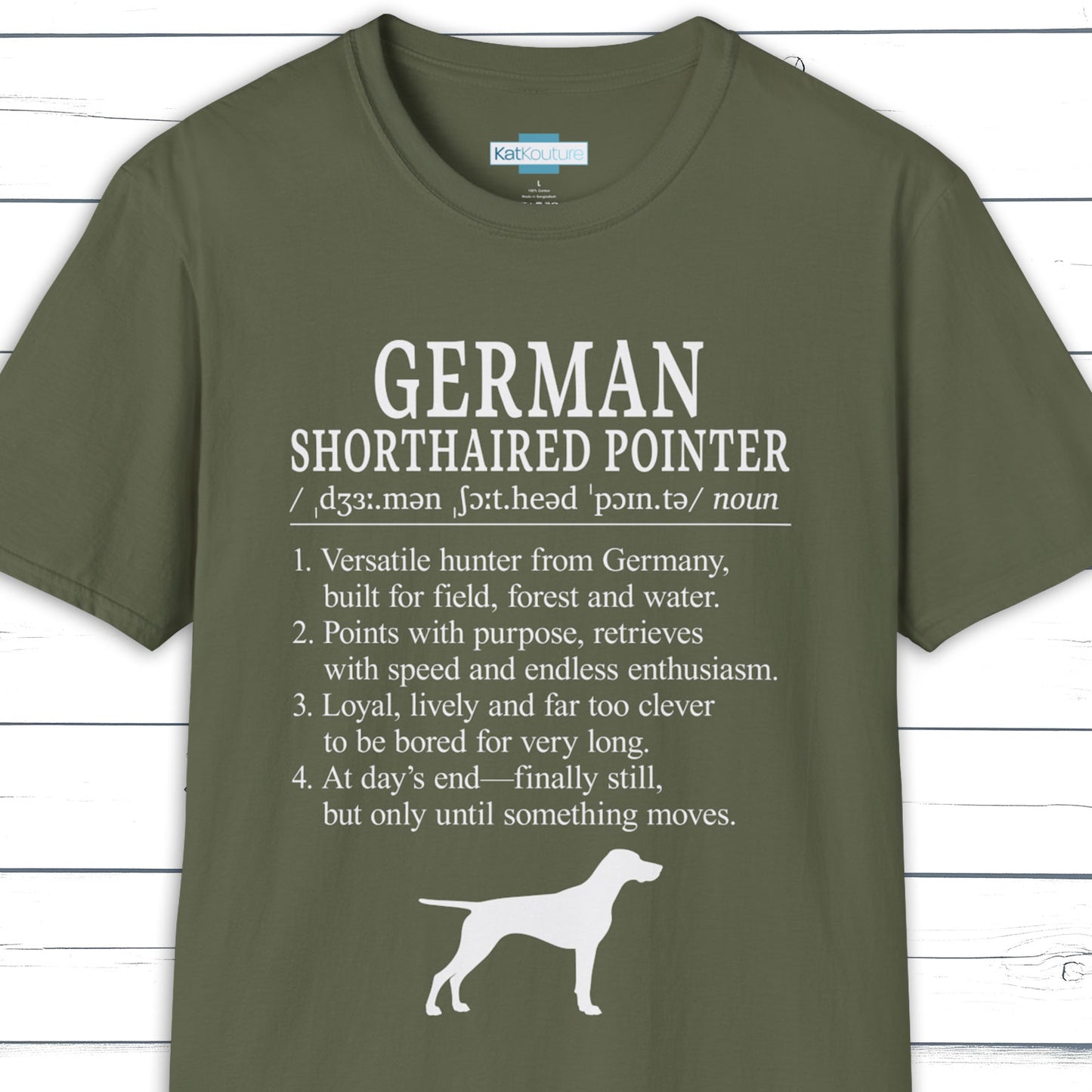 German Shorthaired Pointer Definition T-Shirt Dictionary Dogs Collection