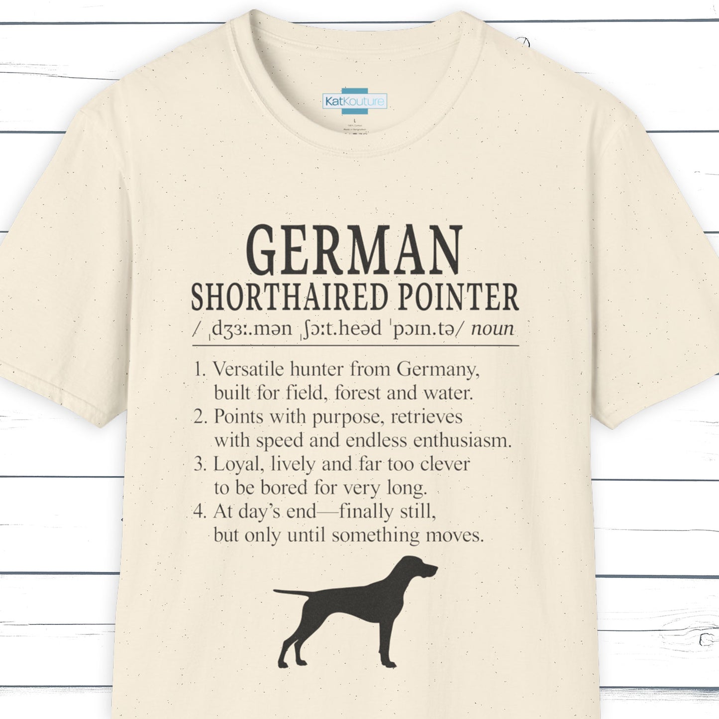 German Shorthaired Pointer Definition T-Shirt Dictionary Dogs Collection