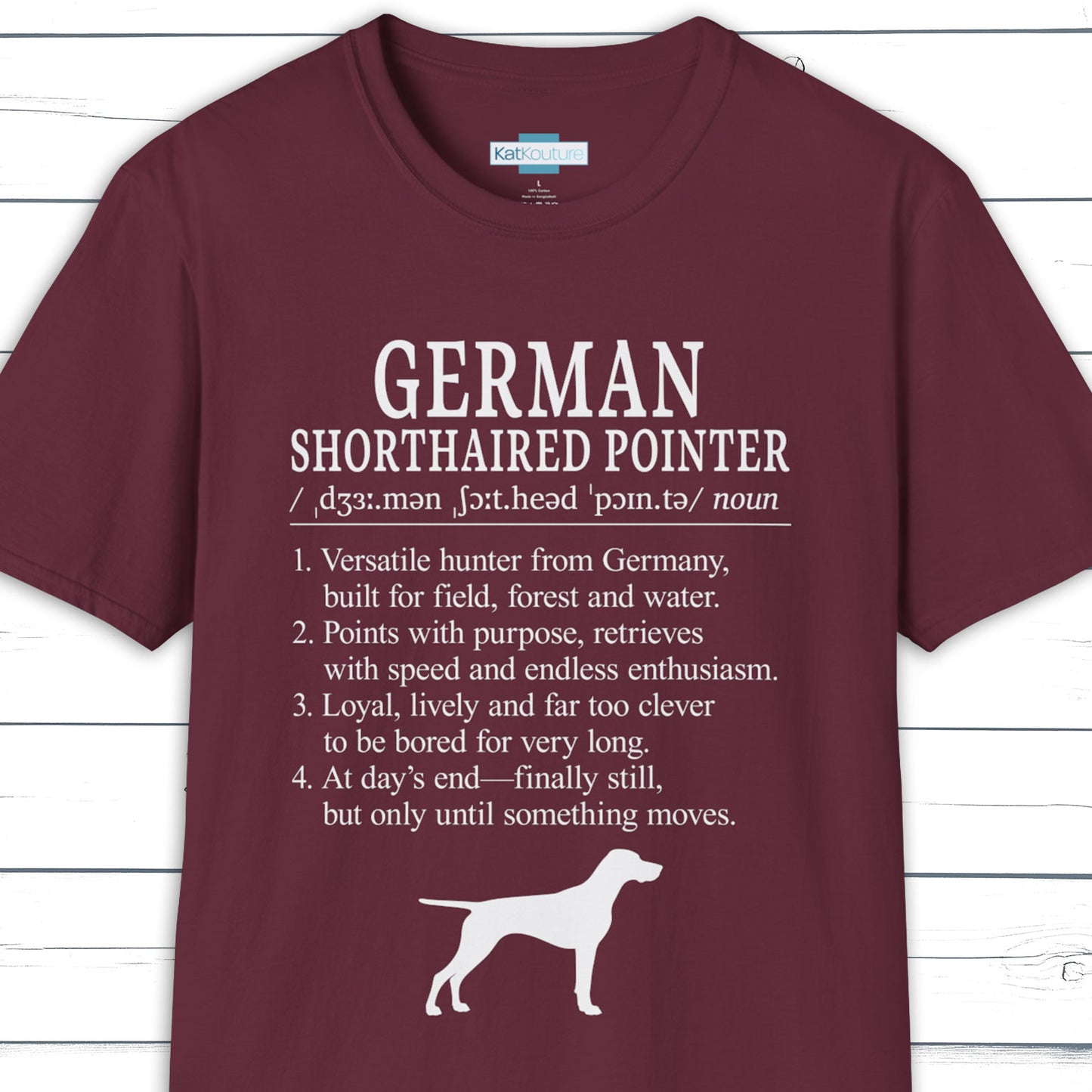 German Shorthaired Pointer Definition T-Shirt Dictionary Dogs Collection