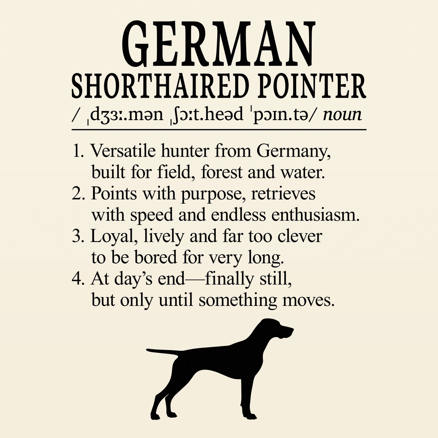 German Shorthaired Pointer Definition T-Shirt Dictionary Dogs Collection