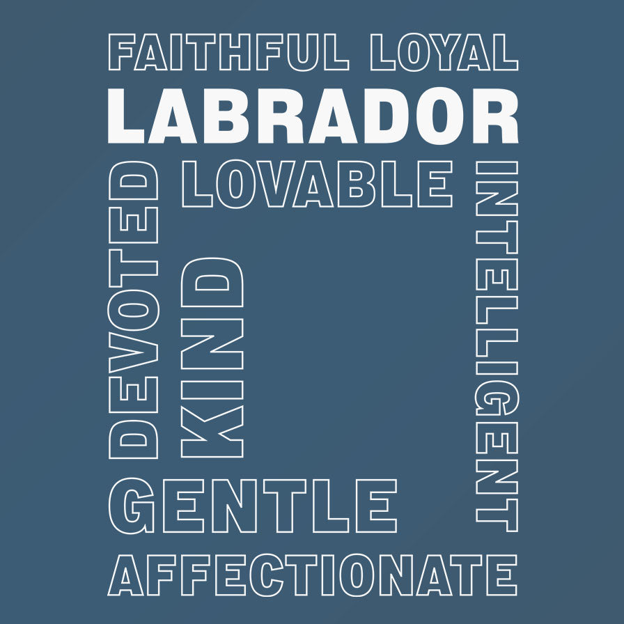 Labrador Typography T-Shirt – Type Dogs Collection
