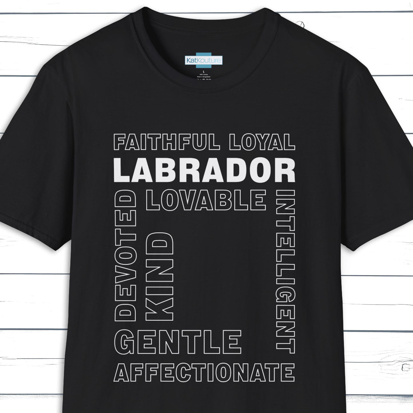 Labrador Typography T-Shirt – Type Dogs Collection