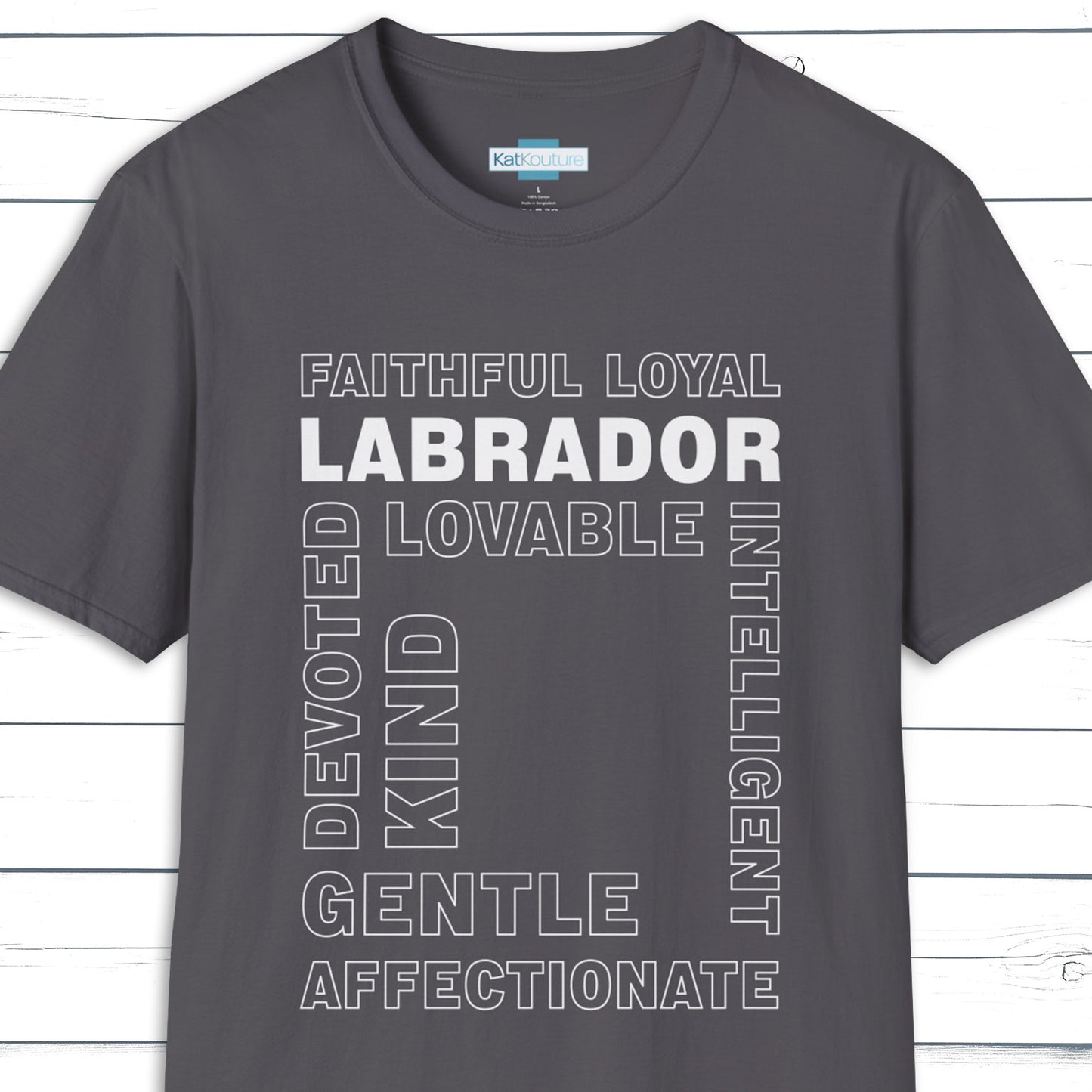Labrador Typography T-Shirt – Type Dogs Collection