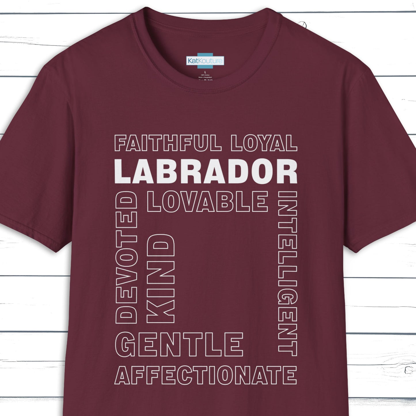 Labrador Typography T-Shirt – Type Dogs Collection