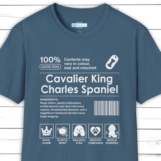 Cavalier King Charles Spaniel Label T-Shirt