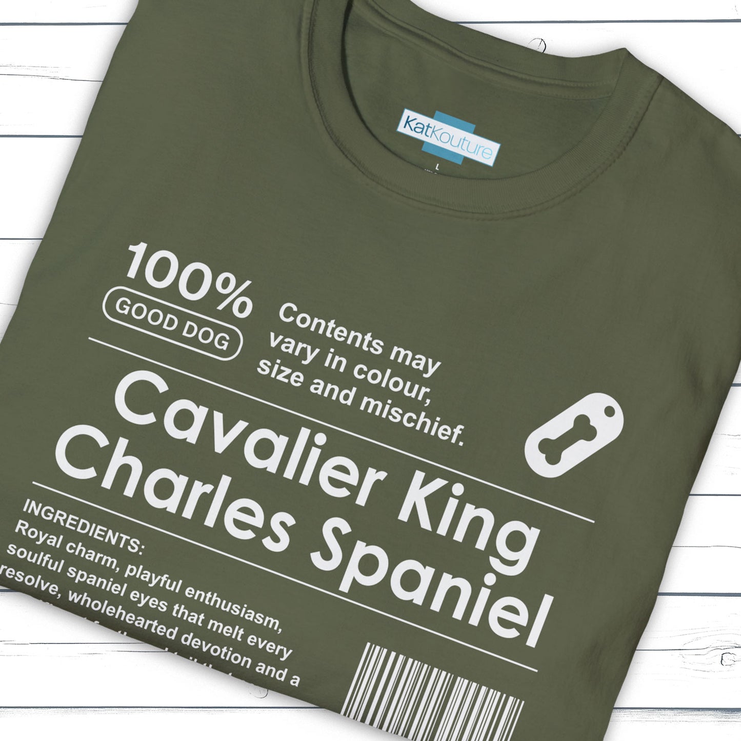 Cavalier King Charles Spaniel Label T-Shirt