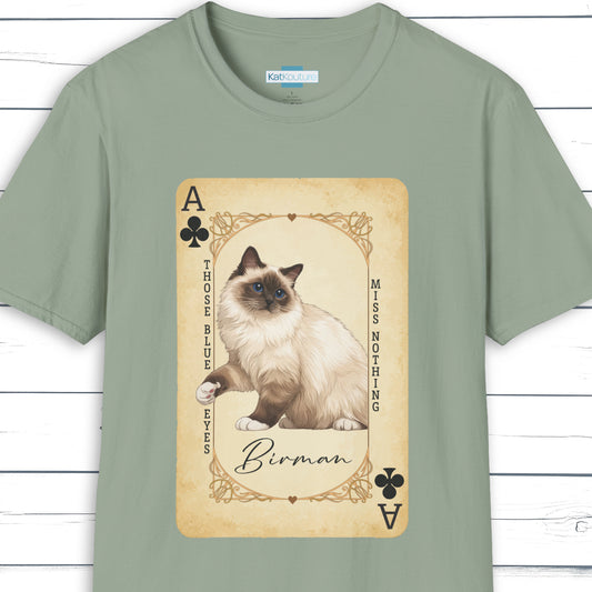 The Birman Ace – House of Cat Cards T-Shirt