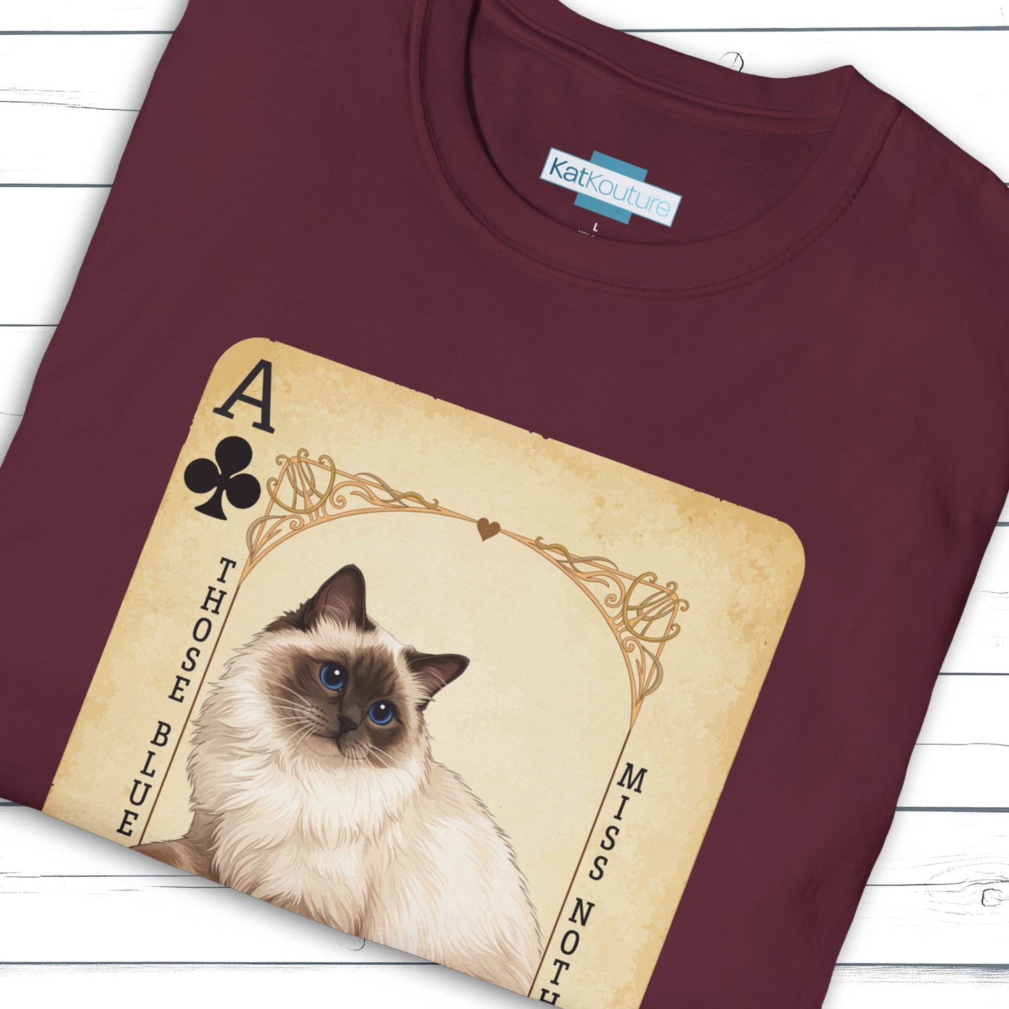 The Birman Ace – House of Cat Cards T-Shirt