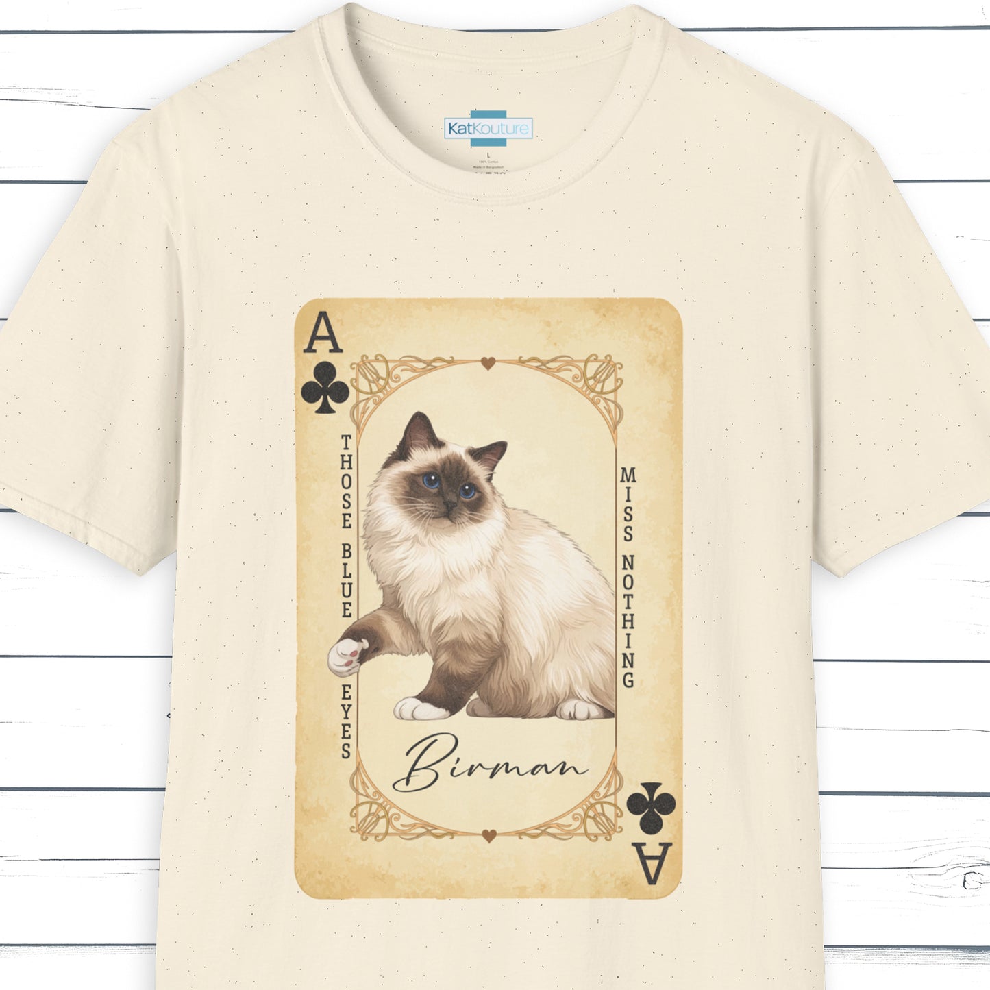 The Birman Ace – House of Cat Cards T-Shirt
