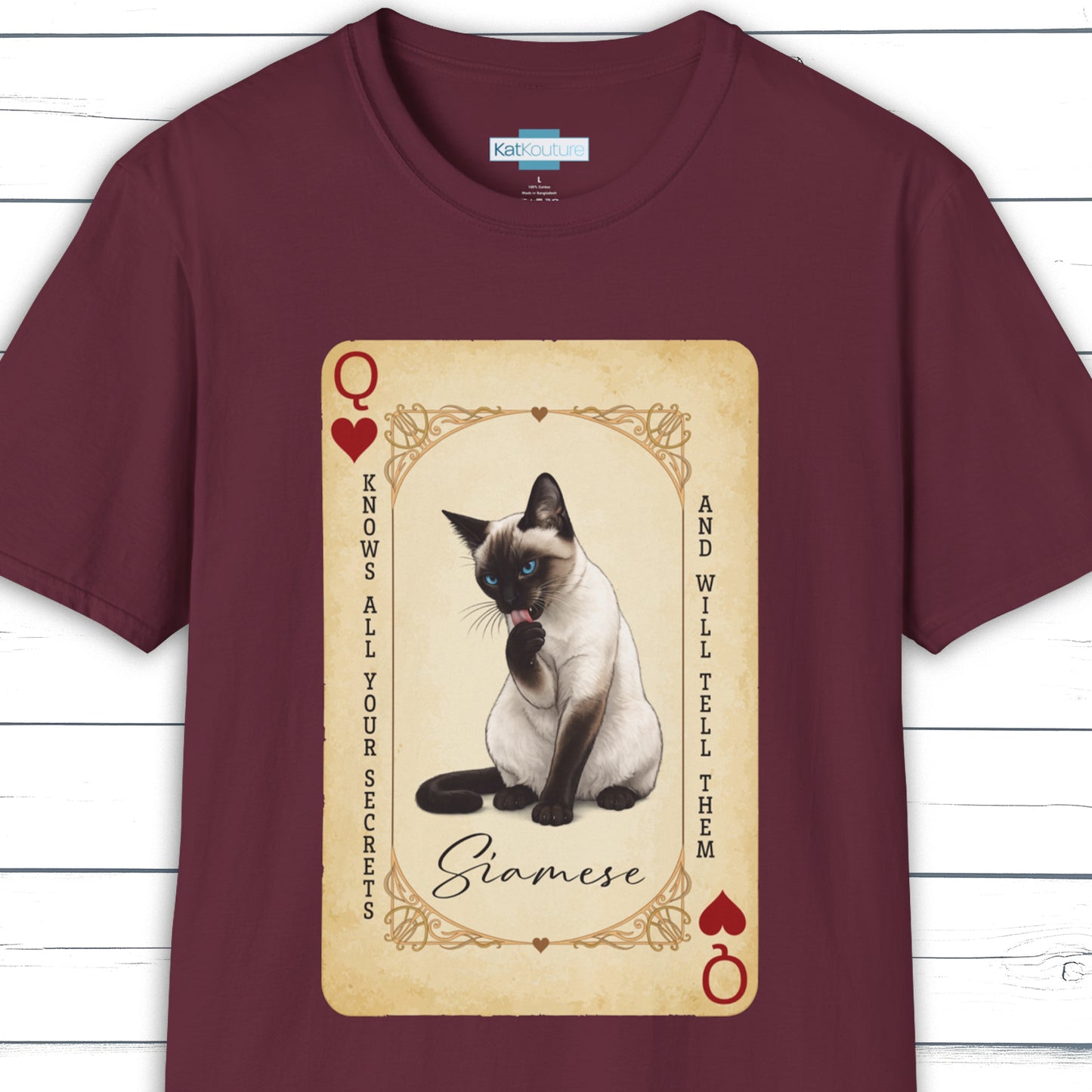 The Siamese Queen – House of Cat Cards T-Shirt