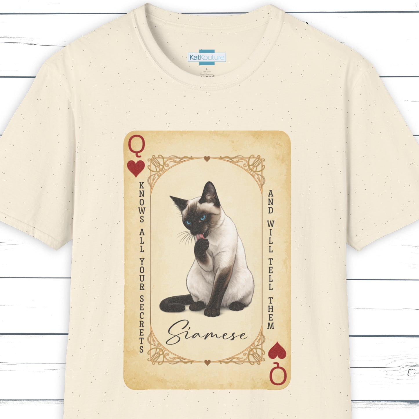The Siamese Queen – House of Cat Cards T-Shirt