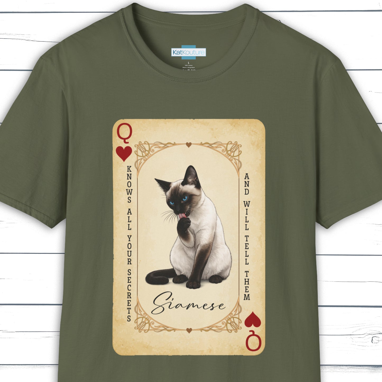 The Siamese Queen – House of Cat Cards T-Shirt