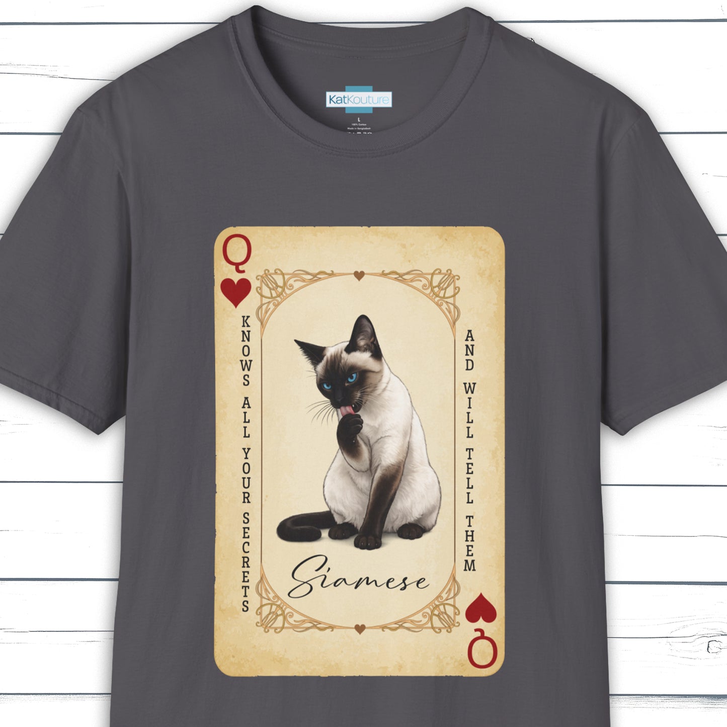 The Siamese Queen – House of Cat Cards T-Shirt