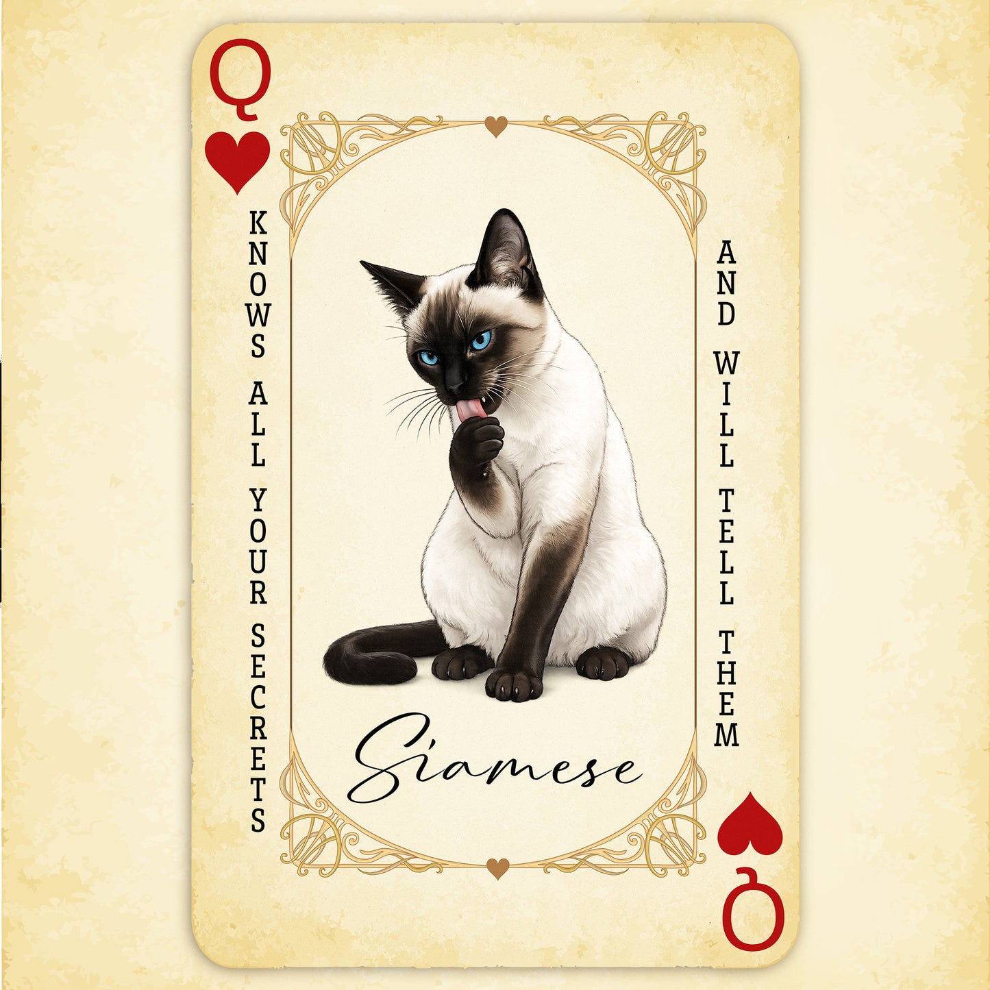 The Siamese Queen – House of Cat Cards T-Shirt