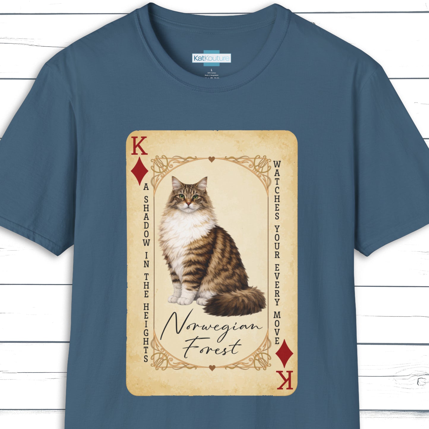 The Norwegian Forest King – House of Cat Cards T-Shirt