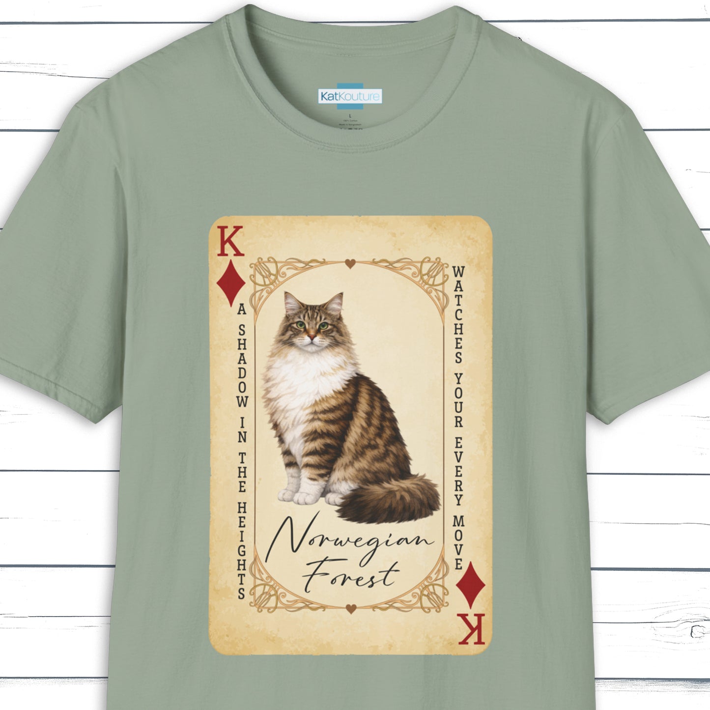 The Norwegian Forest King – House of Cat Cards T-Shirt