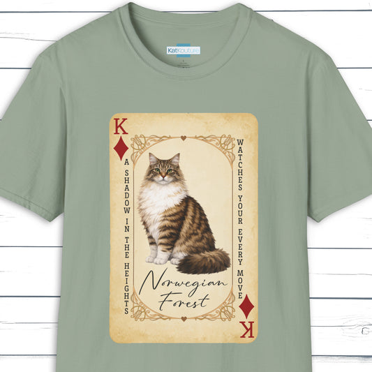 The Norwegian Forest King – House of Cat Cards T-Shirt