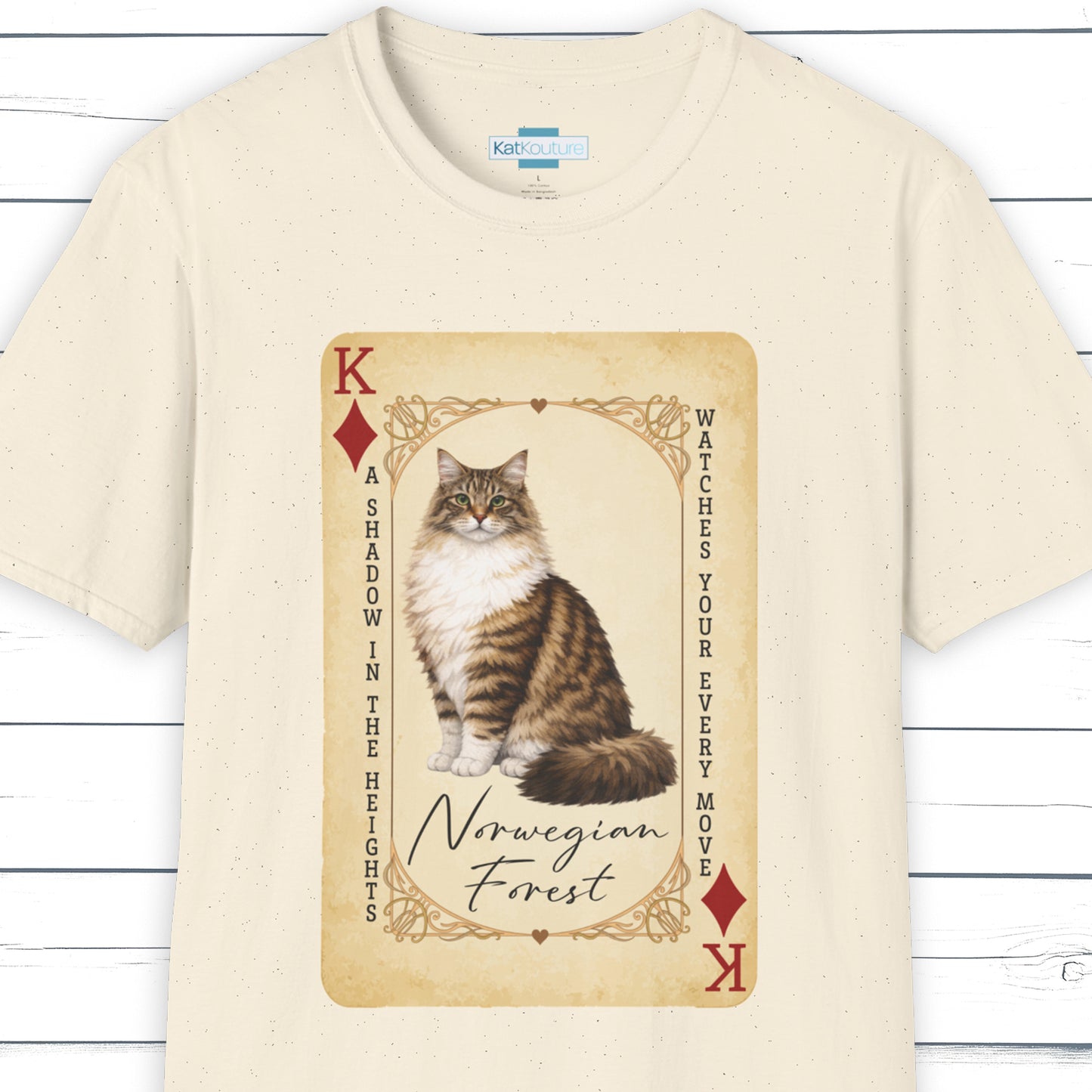 The Norwegian Forest King – House of Cat Cards T-Shirt
