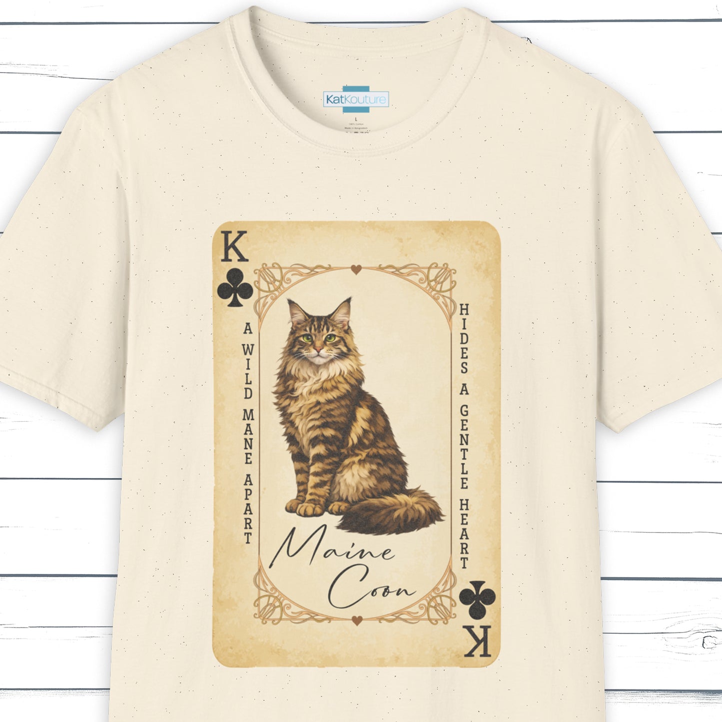 The Maine Coon King – House of Cat Cards T-Shirt