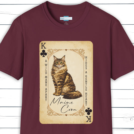 The Maine Coon King – House of Cat Cards T-Shirt