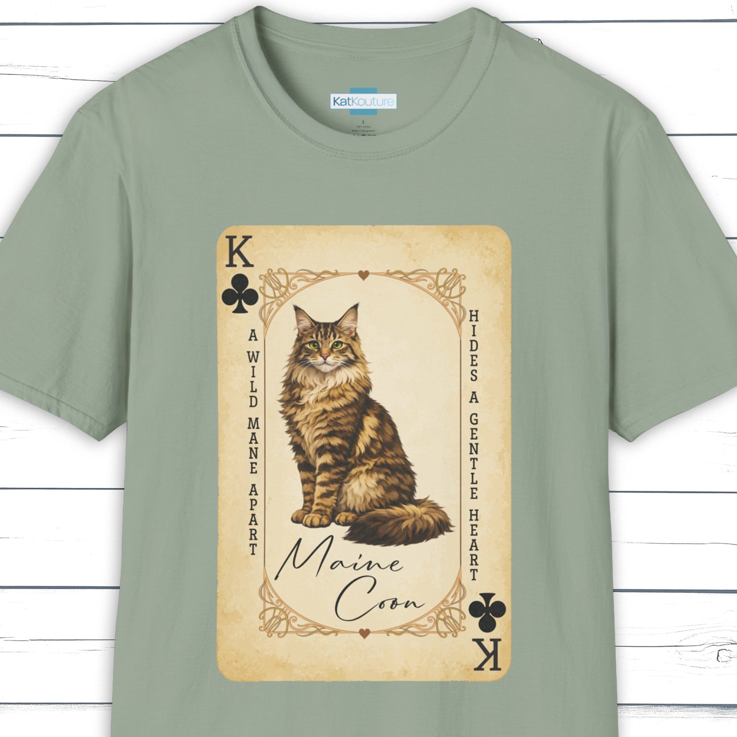 The Maine Coon King – House of Cat Cards T-Shirt