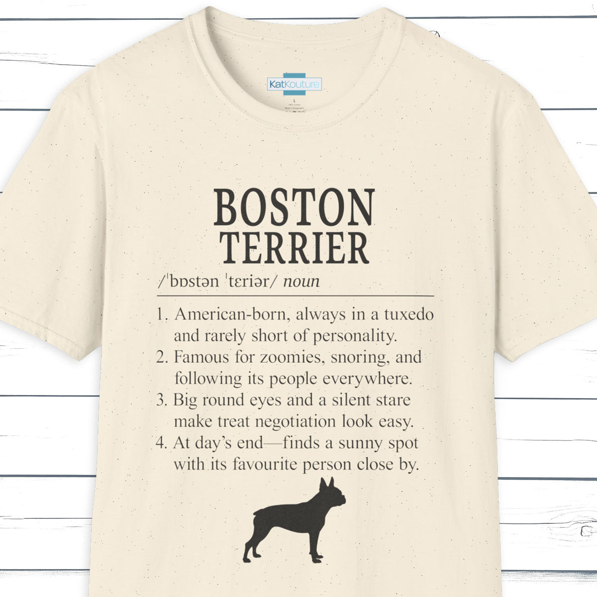 Boston Terrier Definition T-Shirt Dictionary Dogs Collection