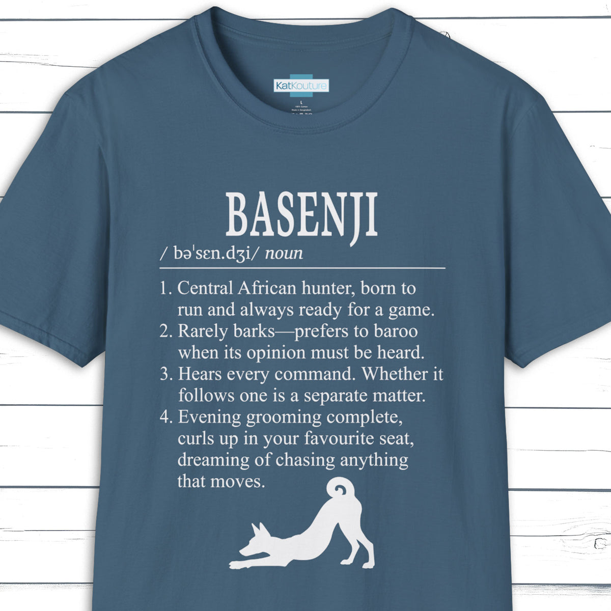 Basenji Definition T-Shirt Dictionary Dogs Collection