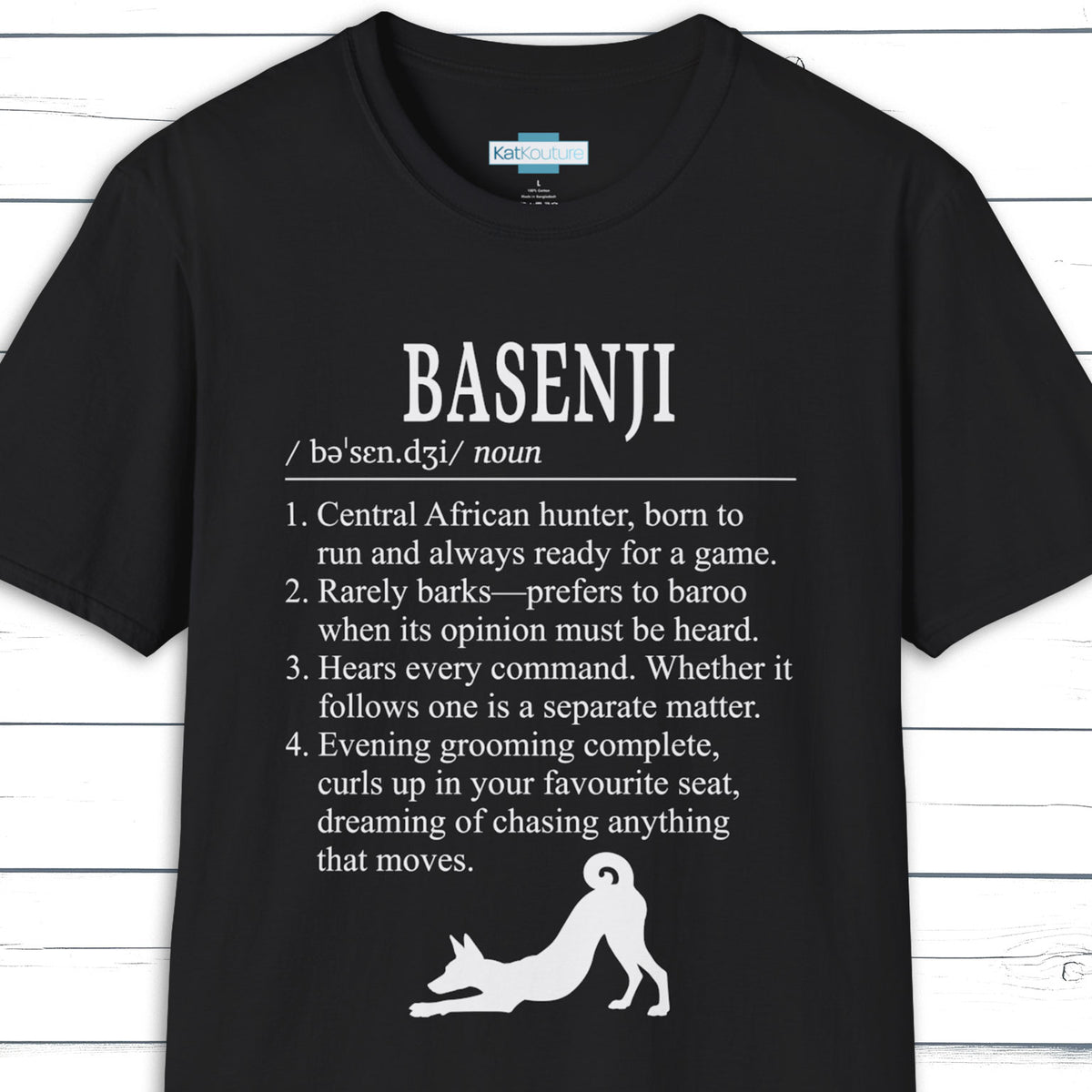 Basenji Definition T-Shirt Dictionary Dogs Collection