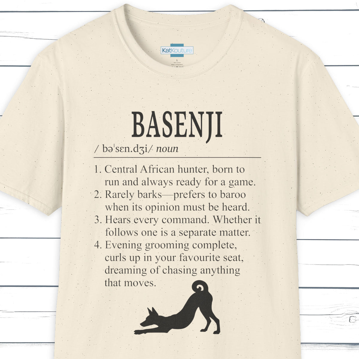 Basenji Definition T-Shirt Dictionary Dogs Collection
