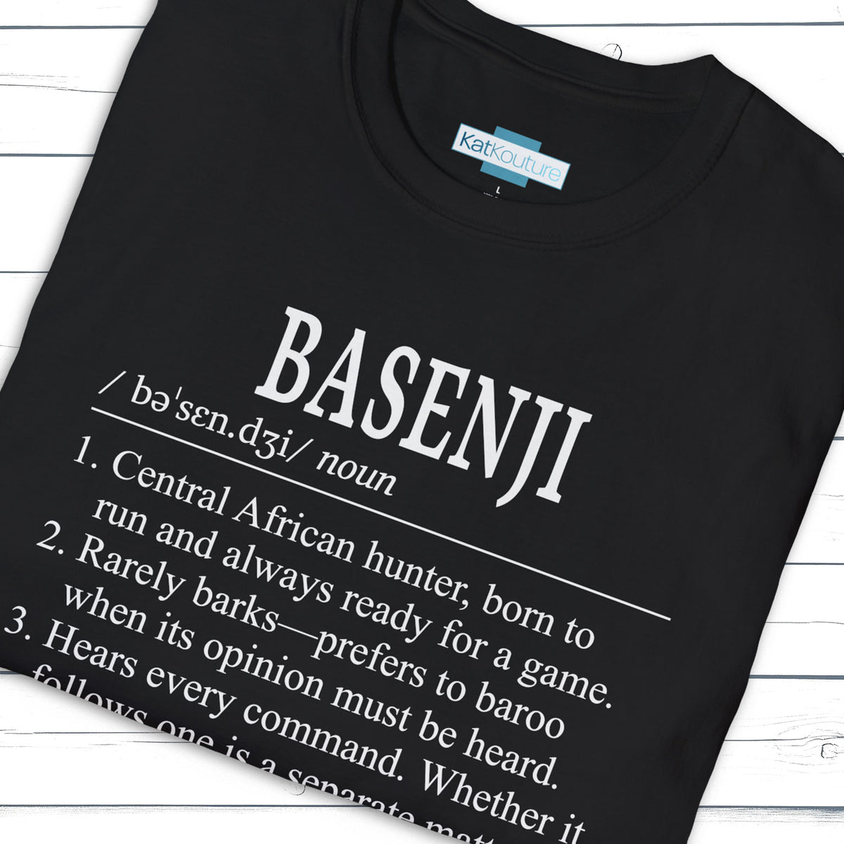 Basenji Definition T-Shirt Dictionary Dogs Collection