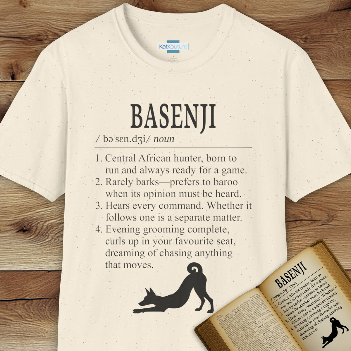 Basenji Definition T-Shirt Dictionary Dogs Collection