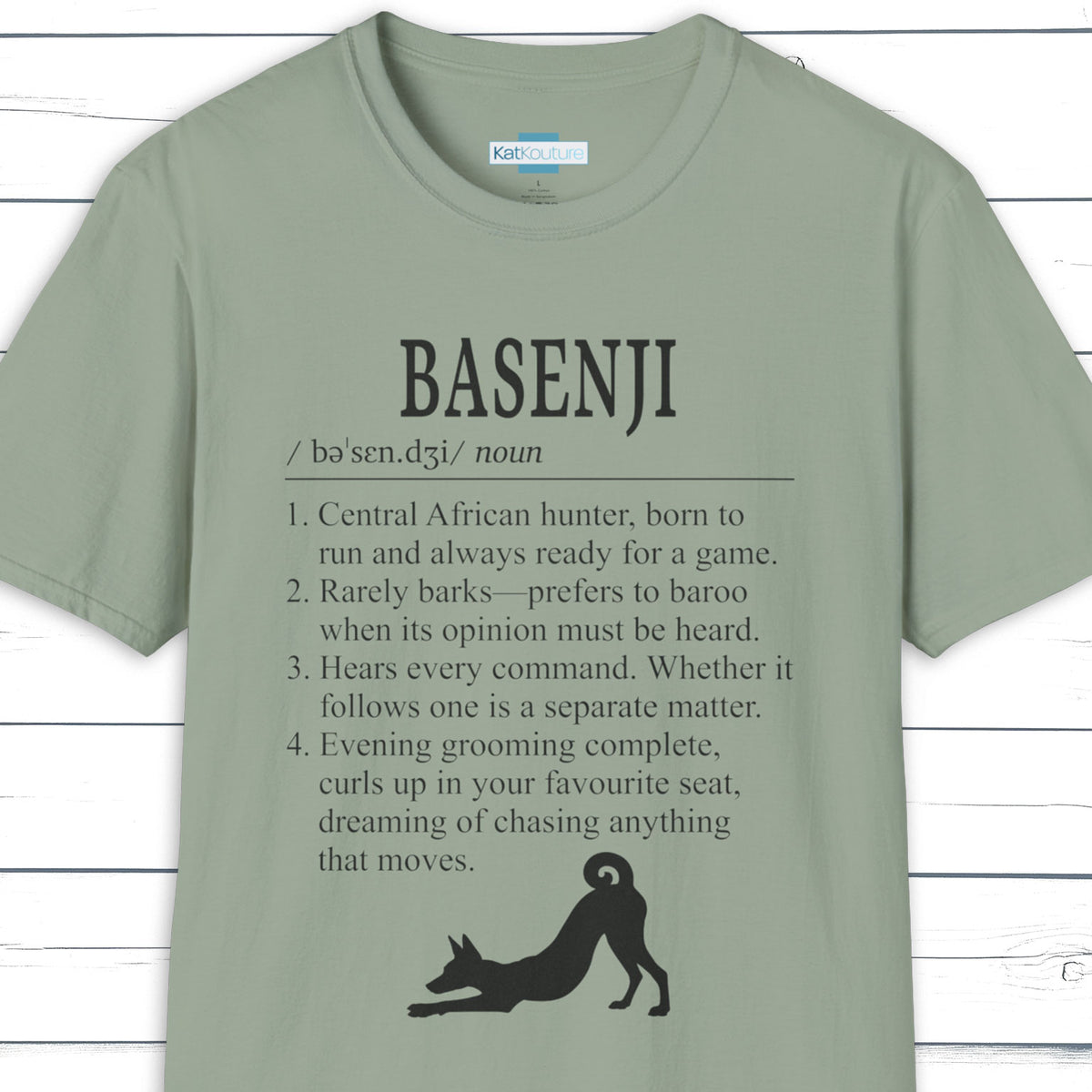 Basenji Definition T-Shirt Dictionary Dogs Collection