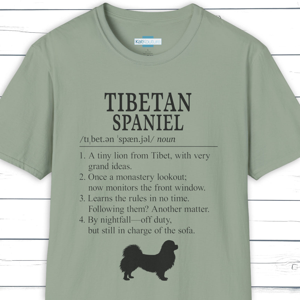 Tibetan Spaniel Definition T-Shirt Dictionary Dogs Collection