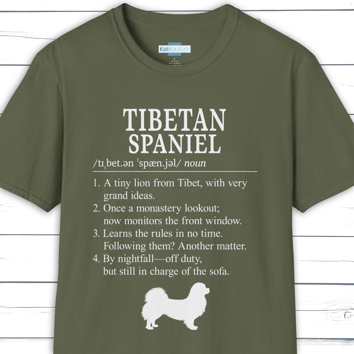 Tibetan Spaniel Definition T-Shirt Dictionary Dogs Collection