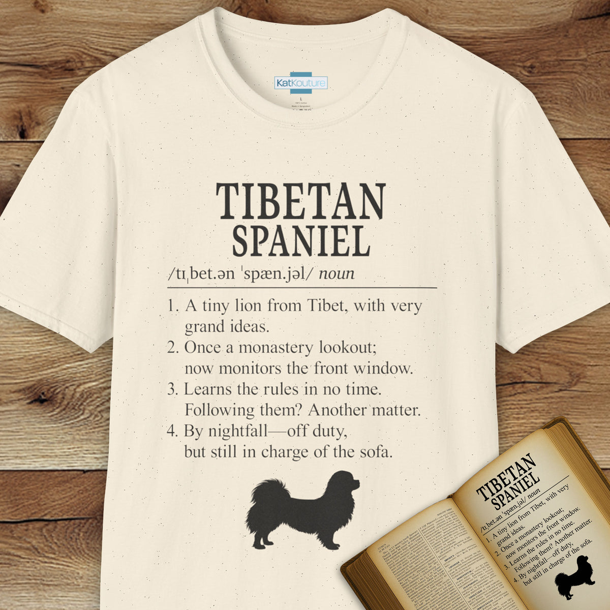 Tibetan Spaniel Definition T-Shirt Dictionary Dogs Collection
