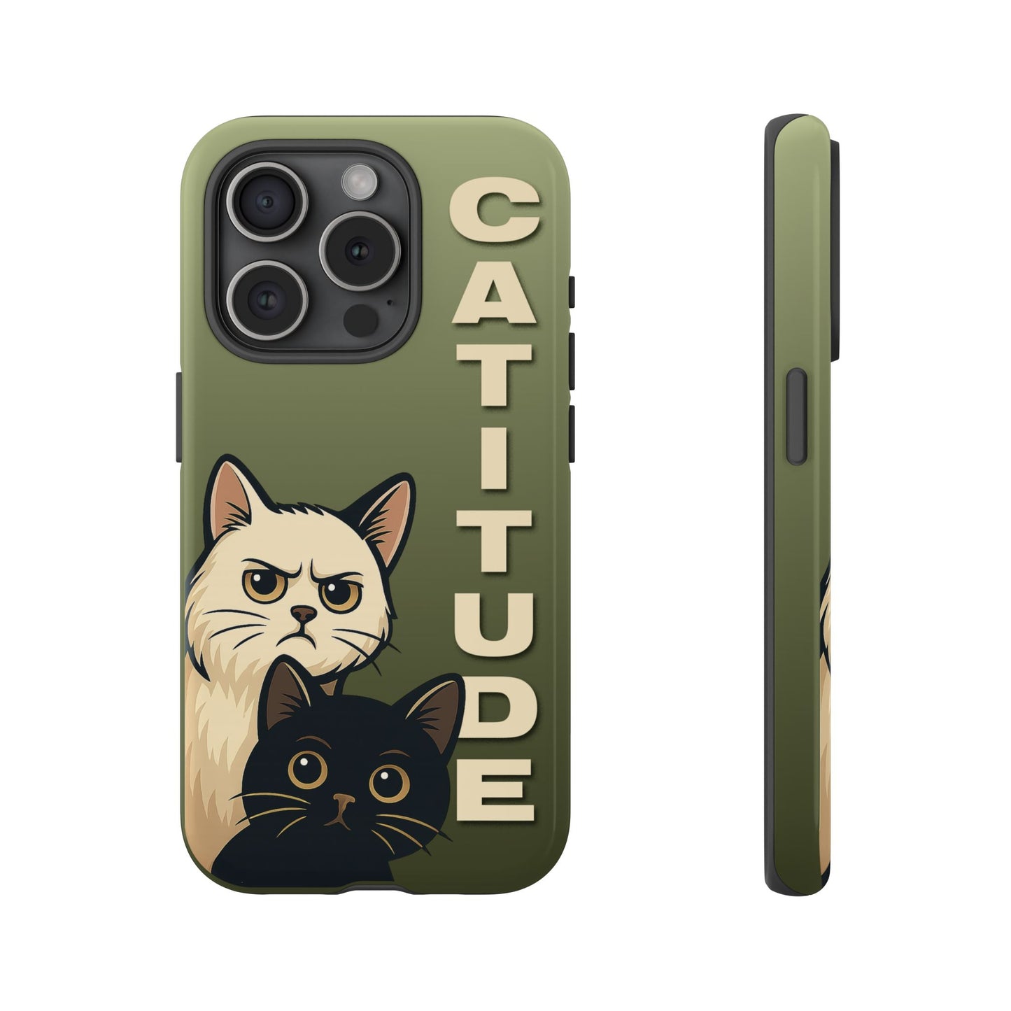 Catitude Angry Cat & Kitten Phone Case