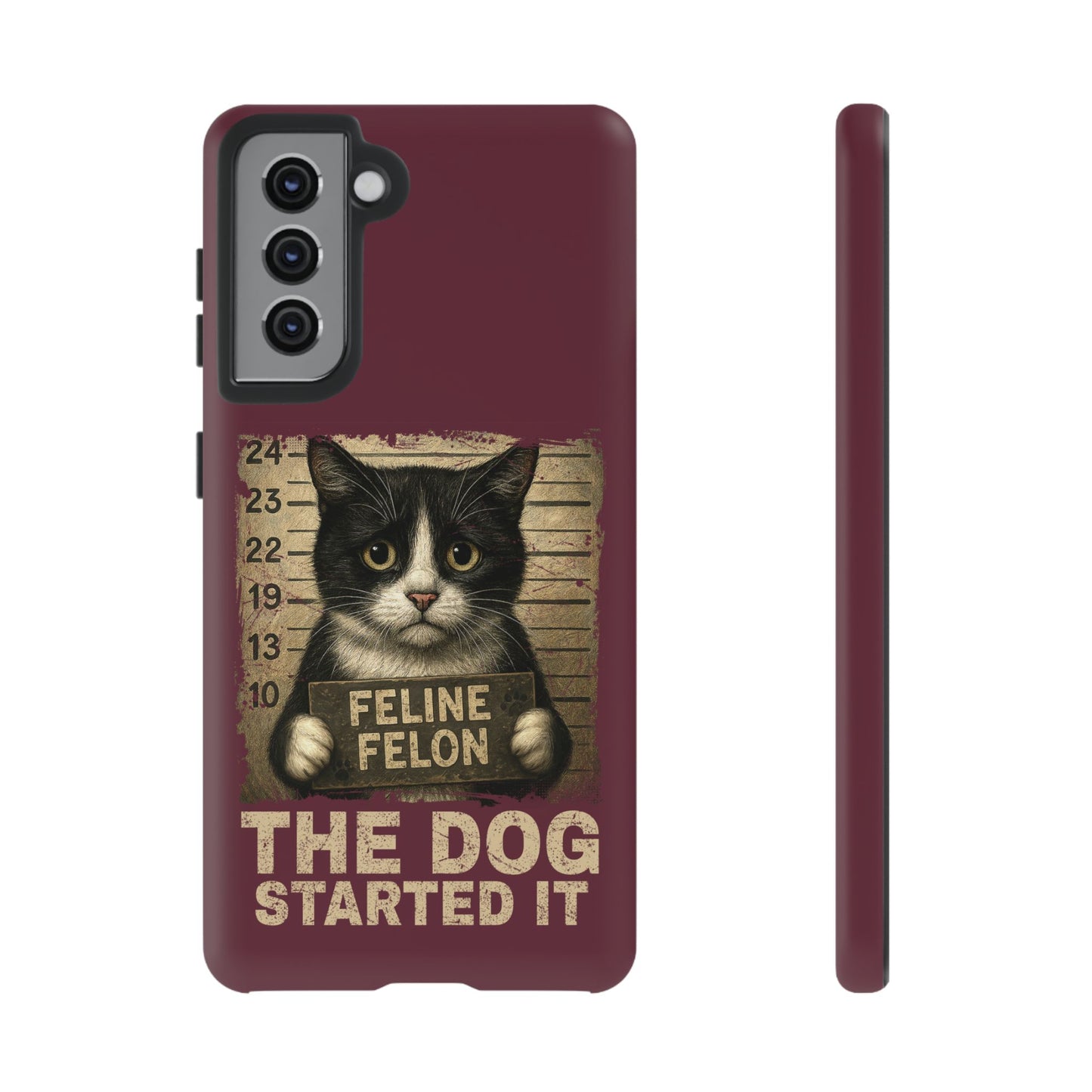 "The Dog Started It" Feline Felon Catitude Phone Case