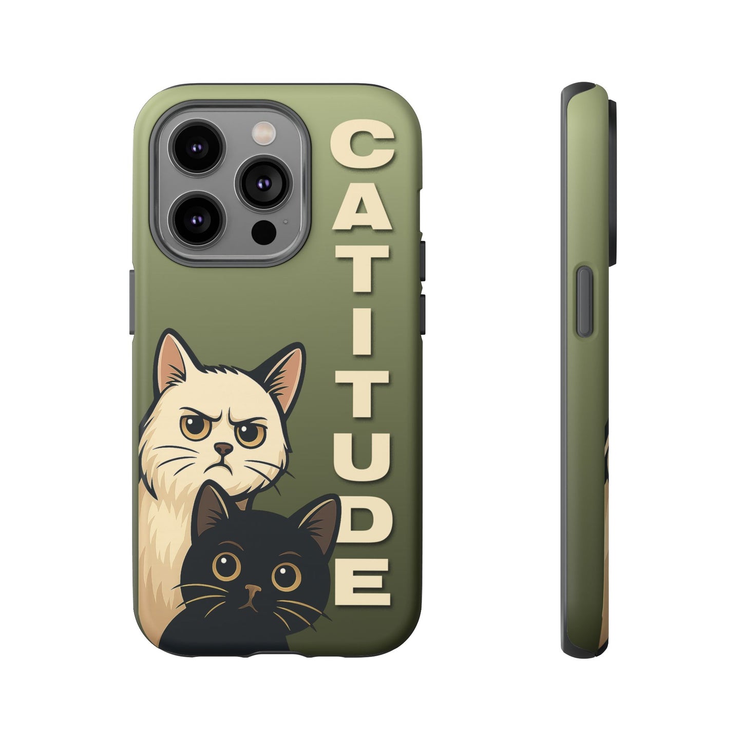 Catitude Angry Cat & Kitten Phone Case