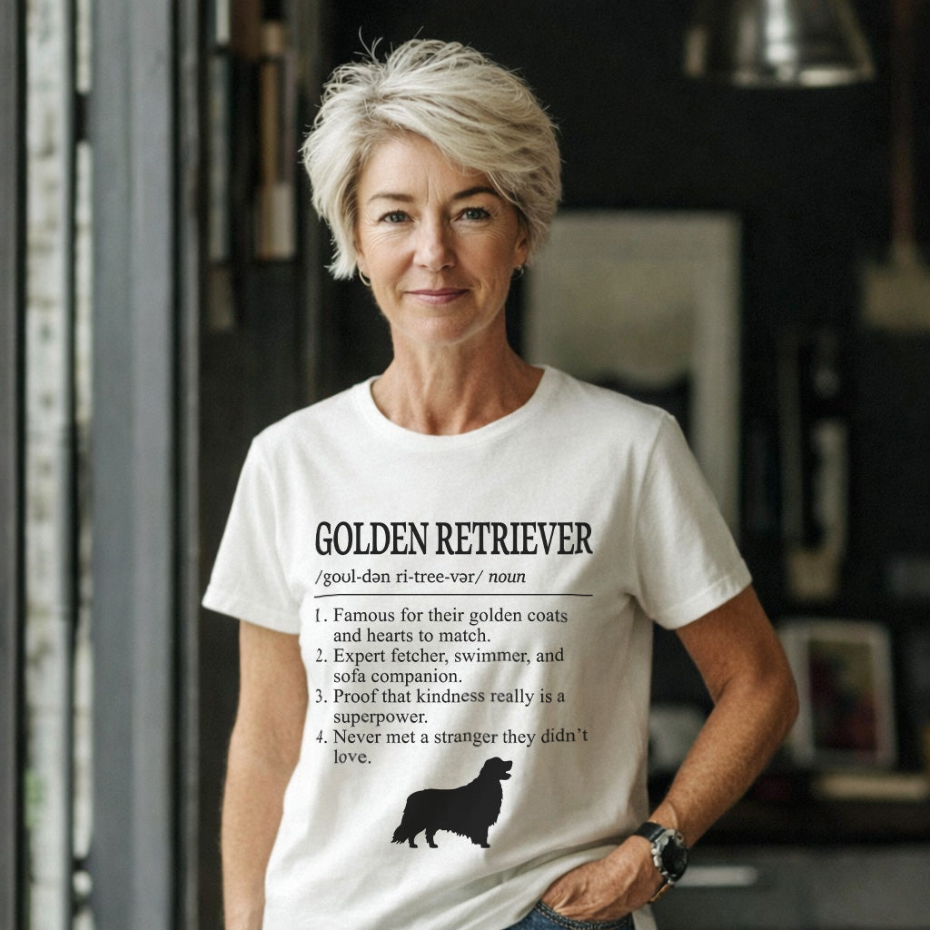 Golden Retriever Definition T-Shirt Dictionary Dogs Collection